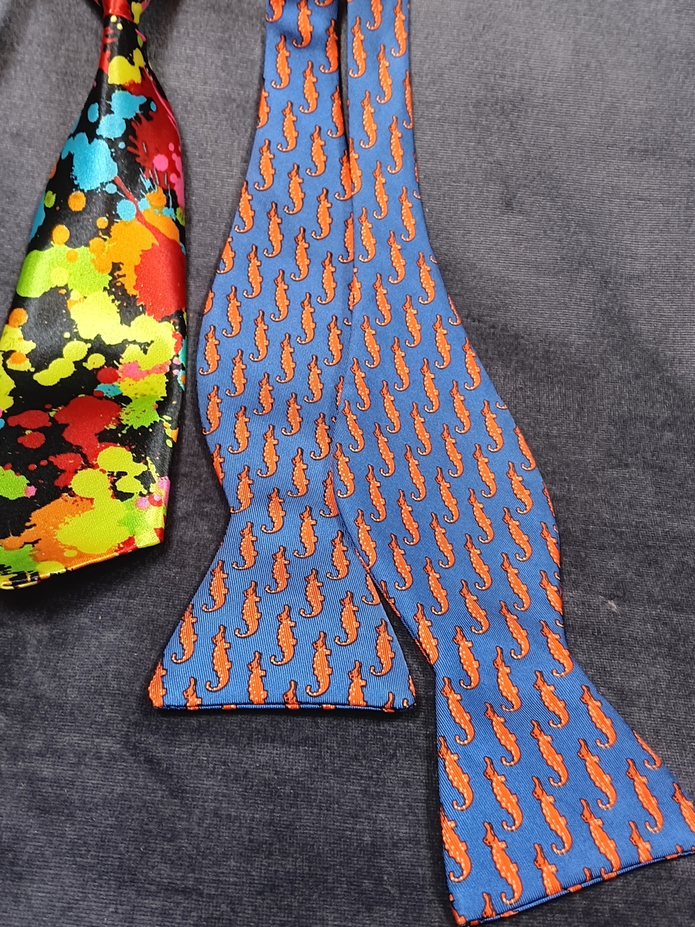 Gator Bow Tie - And Splatter Pattern Fun Tie For Boys Both Adjustable